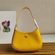 Prada Cleo brushed leather shoulder bag 1BC499 Yellow High