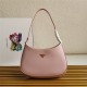 Prada Cleo brushed leather shoulder bag 1BC499 Pink High