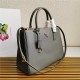 Prada Large Galleria Bag In Saffiano Leather Grey High