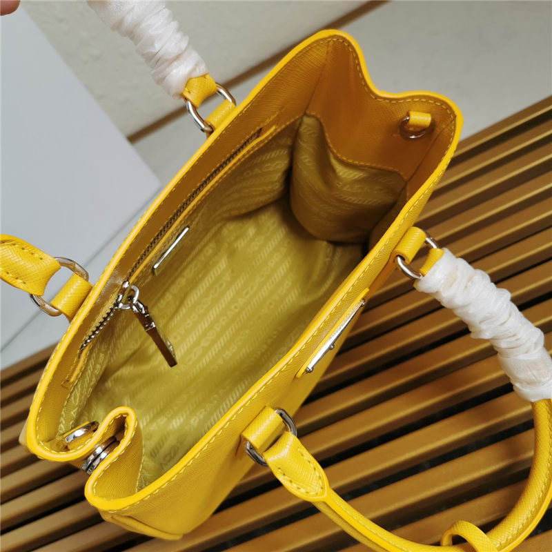 Prada Galleria Saffiano leather mini bag Yellow High