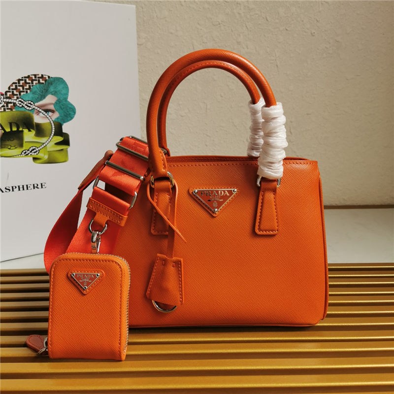 Prada Galleria Saffiano leather mini bag Orange High