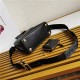 Prada Galleria Saffiano leather mini bag Black Gold-Metal High