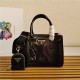 Prada Galleria brushed leather small bag Black High