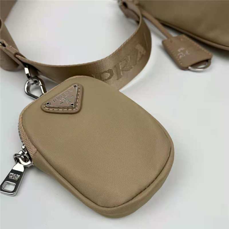 Prada Re-Edition 2005 nylon shoulder bag Taupe High