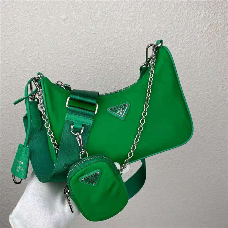 Prada Re-Edition 2005 nylon shoulder bag Green High