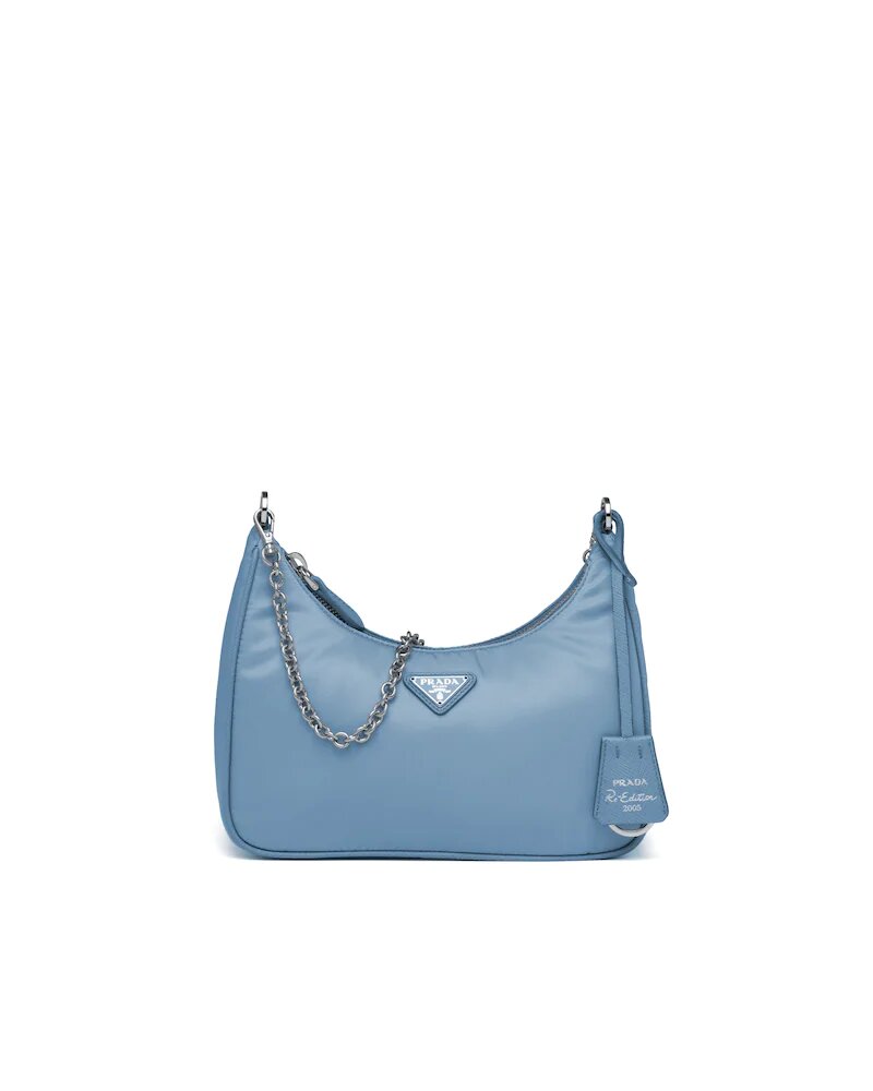 Prada Re-Edition 2005 nylon shoulder bag Sky Blue High