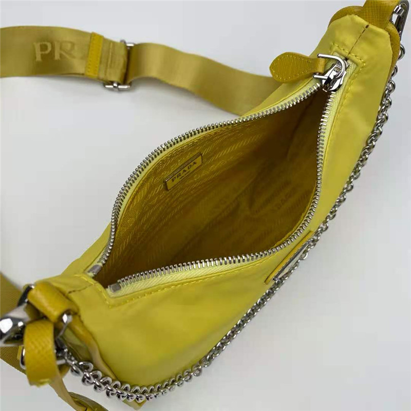 Prada Re-Edition 2005 nylon shoulder bag Lemon High