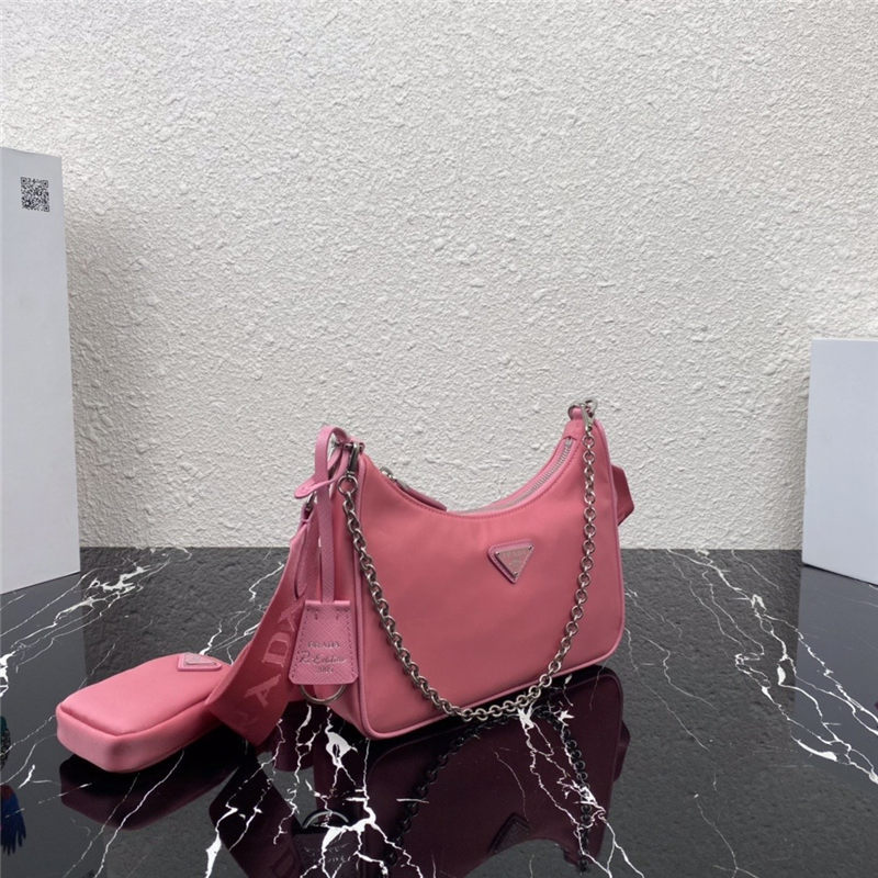 Prada Re-Edition 2005 nylon shoulder bag Rose Pink High