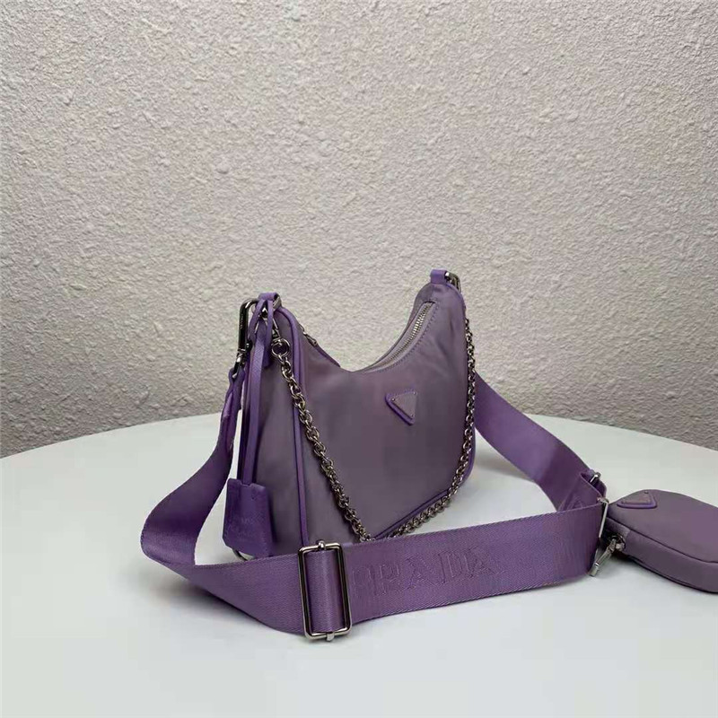 Prada Re-Edition 2005 nylon shoulder bag Purple High