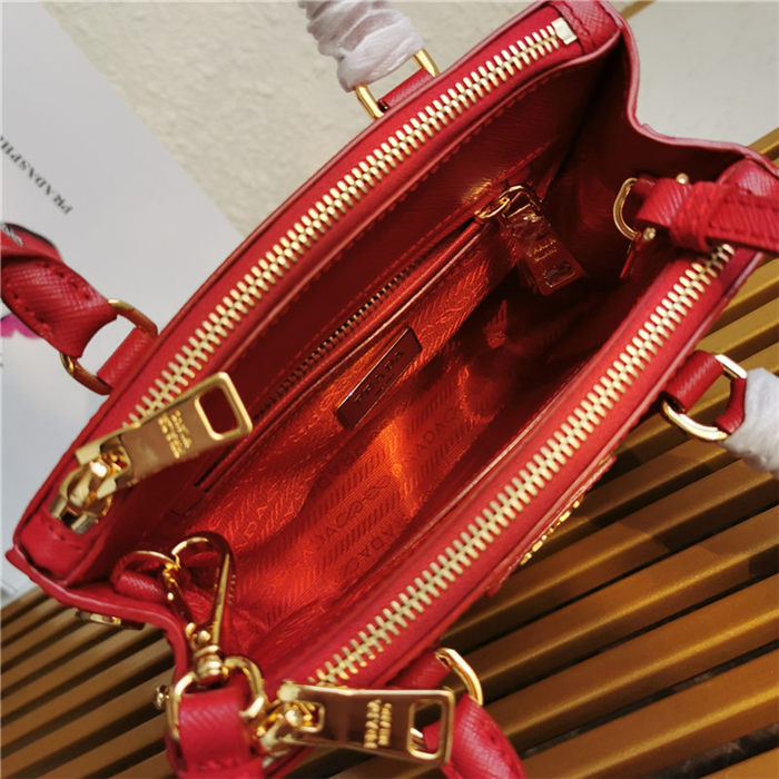 Prada Galleria Saffiano leather micro-bag Red High