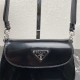 Prada Cleo brushed leather mini bag 1BH188 Black High