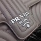 Prada Diagramme Flap Bag In Grey Calfskin High