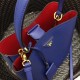 Prada Blue Saffiano Leather Double Bag High