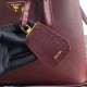 Prada Bicolor Double Medium Garnet Saffiano Bag High