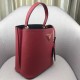 Prada Red Saffiano North South Double Medium Bag High