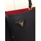 Prada Black Saffiano Leather Double Bag High