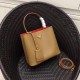 Prada Brown Saffiano Leather Double Bag High