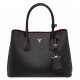 Prada Black Saffiano Double Small Bag High