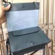 Prada Etiquette Bag In Blue Calfskin With Metal Stud Trim High