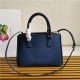 Prada Medium Galleria Bag In Saffiano Leather Blue High