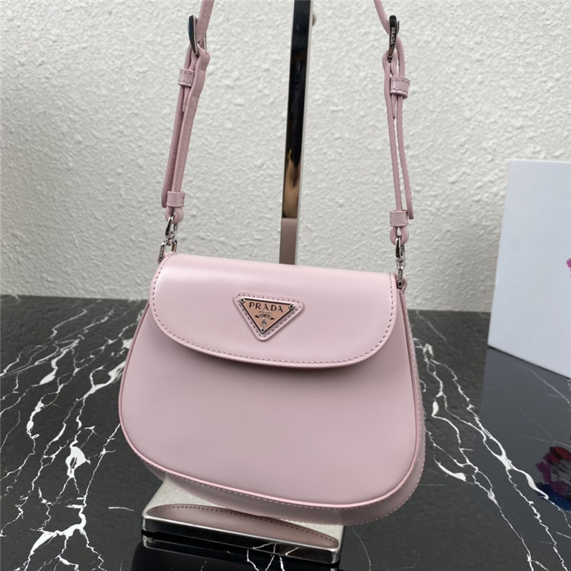 Prada Cleo brushed leather mini bag 1BH188 Pink High