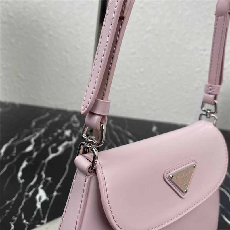 Prada Cleo brushed leather mini bag 1BH188 Pink High