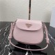 Prada Cleo brushed leather mini bag 1BH188 Pink High