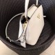 Prada Matinee Mini Bag In White Saffiano Leather High