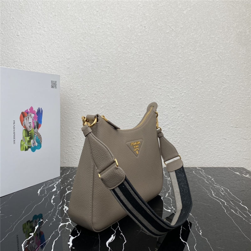 Prada Leather bag 1BC178 Grey High