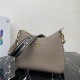 Prada Leather bag 1BC178 Grey High