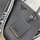 Prada Large Monochrome Bag 1BA155 In Black Saffiano Leather High