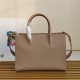 Prada Large Saffiano Leather Handbag Tote Taupe High