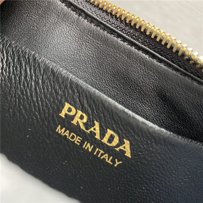 Prada Arqué leather shoulder bag 1BC194 Black High