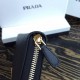 Prada Zipped Wallet In Black Saffiano Leather High