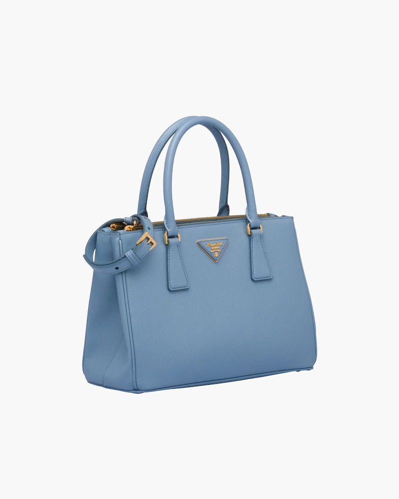 Prada Medium Galleria Bag In Saffiano Leather Blue High