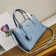 Prada Medium Galleria Bag In Saffiano Leather Blue High