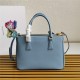 Prada Medium Galleria Bag In Saffiano Leather Blue High