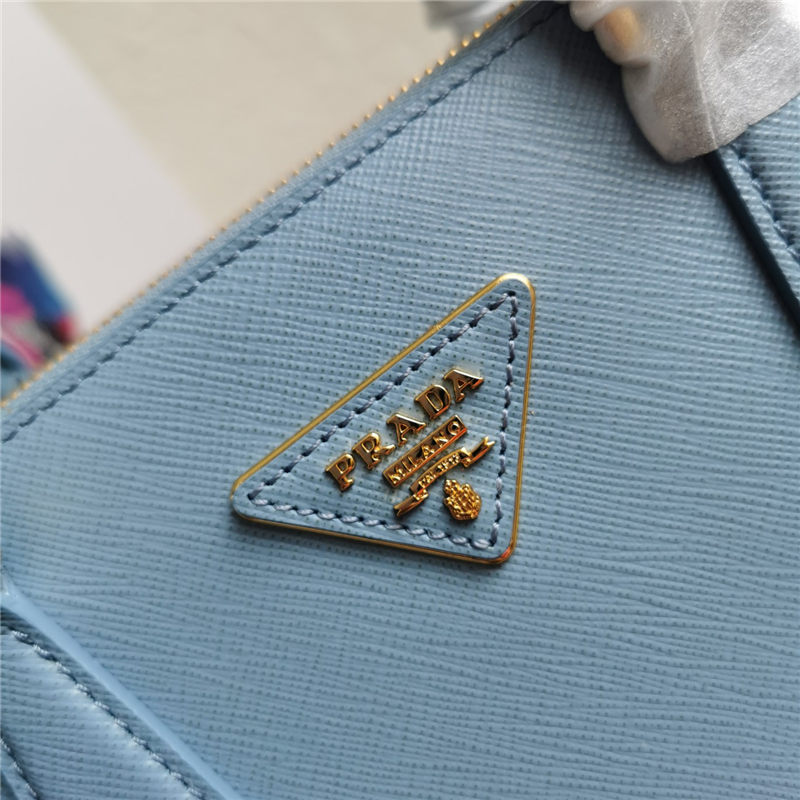 Prada Medium Galleria Bag In Saffiano Leather Blue High