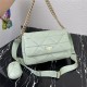 Prada System 28cm nappa leather patchwork bag Green High