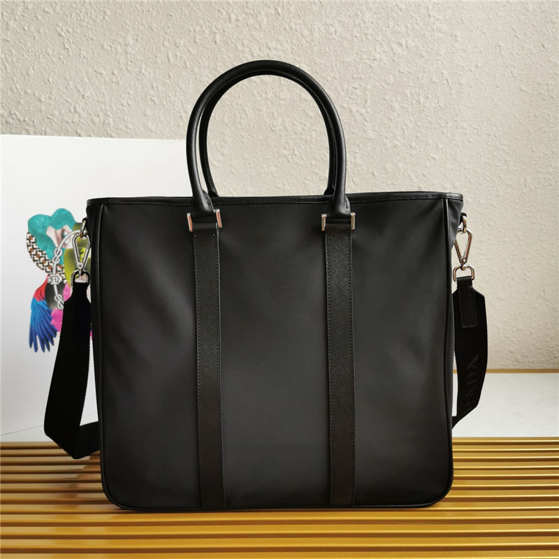 Prada Nylon Tote Bag Black High