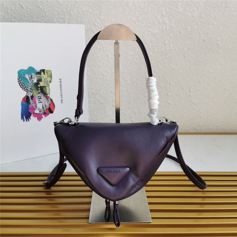 Prada Padded nappa leather handbag Purple High