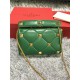 Valentino GARAVANI ROMAN STUD NAPPA CHAIN BAG Green High