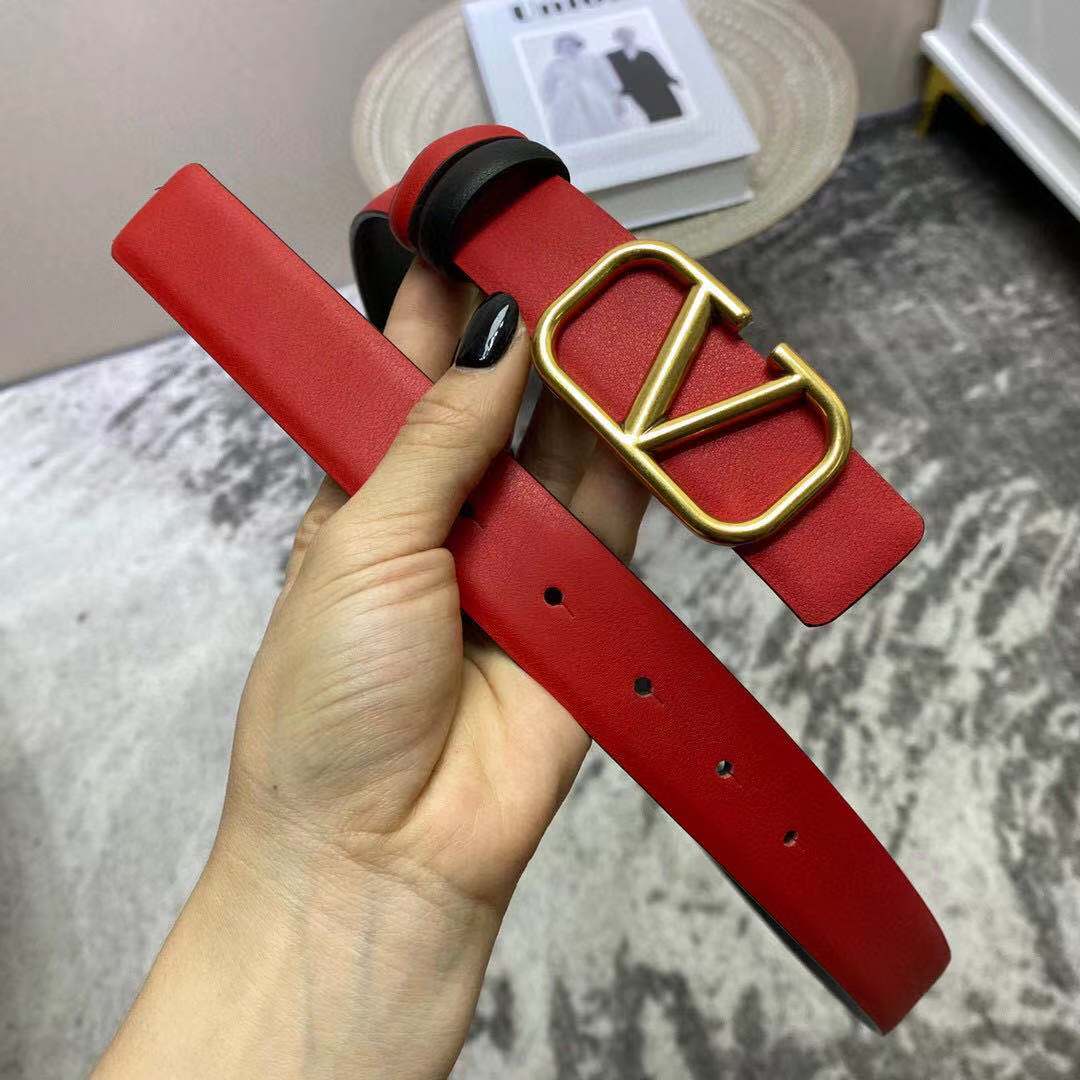 Valentino Reversible Belt 30MM Red/Black High