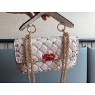 Valentino Spike Small Bag Lambskin White High