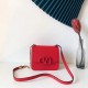 Valentino Small Vsling Shoulder Bag In Red Grainy Leather High