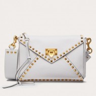 Valentino Hype Bag In White Grained Calfskin High