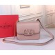 Valentino Small Vsling Shoulder Bag In Nude Calfskin High