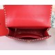 Valentino Large Free Spike Chain Bag Red High