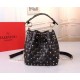 Valentino Small Spike Bucket Bag Noir High