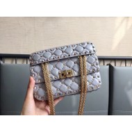 Valentino Spike Small Bag Lambskin Pale Blue High